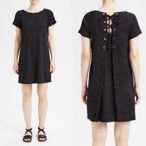 Theory Lace Back Raglan Shift Dress